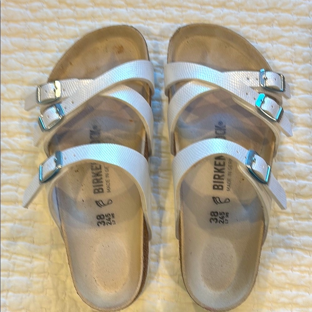 Birkenstock White Sandals with Adjustable Straps